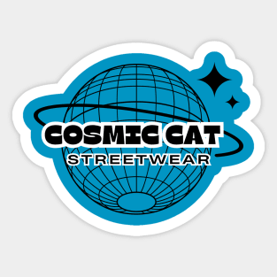 cosmic cat streetwear Sticker